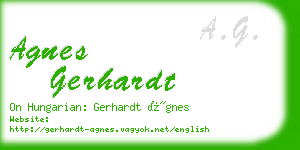 agnes gerhardt business card